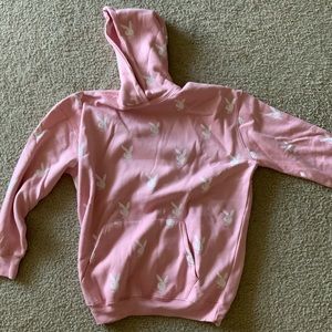 Missguided Playboy Bunny All Over Hoodie Dress